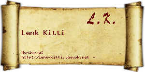 Lenk Kitti névjegykártya